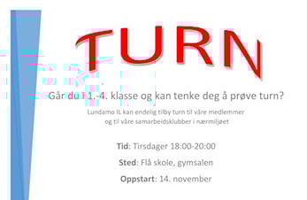 Nyhet! Turntilbud i Lundamo IL