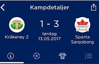 Kapteinen ble helt da Sparta vant over Kråkerøy 13. mai 2017