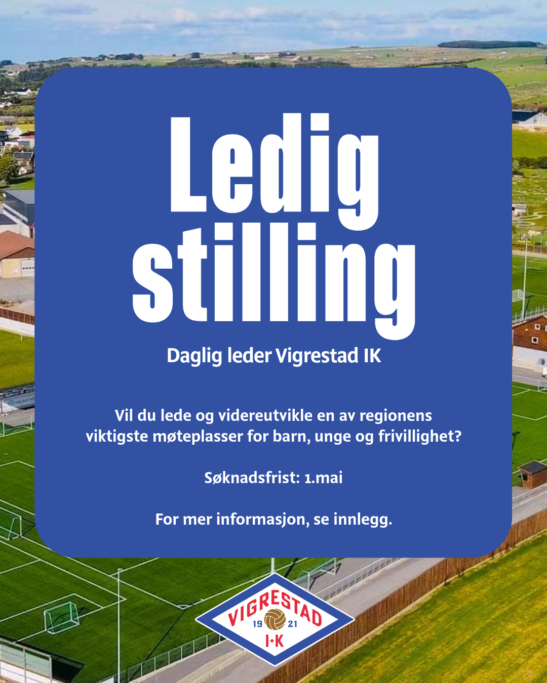 Ledig stilling Vigrestad IK