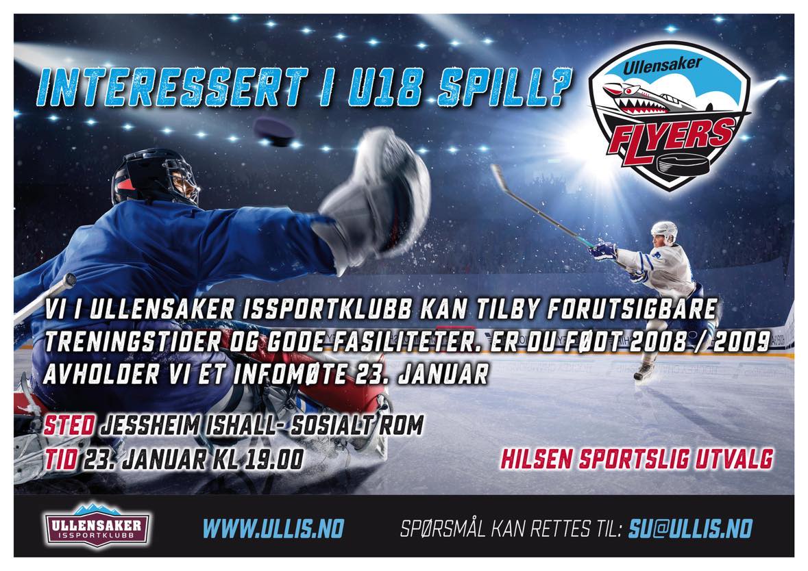 Infomøte ang oppstart U18 torsdag 23 jan kl 19