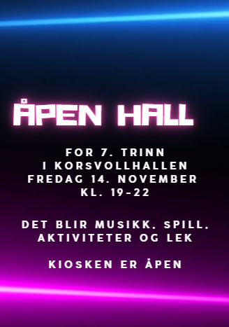Åpen hall for alle på 7. trinn