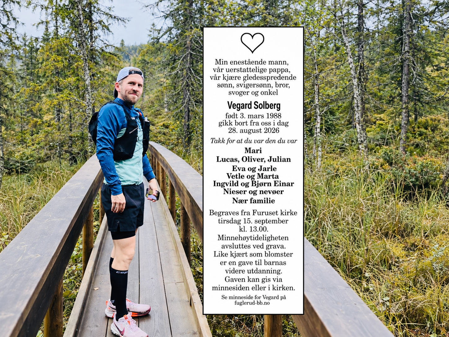 Klubbmedlem Vegard Solberg er død.
