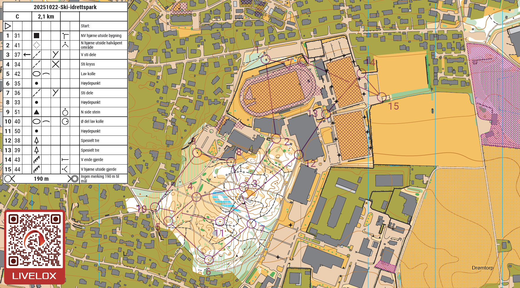 Trening i Ski idrettspark onsdag 22. oktober