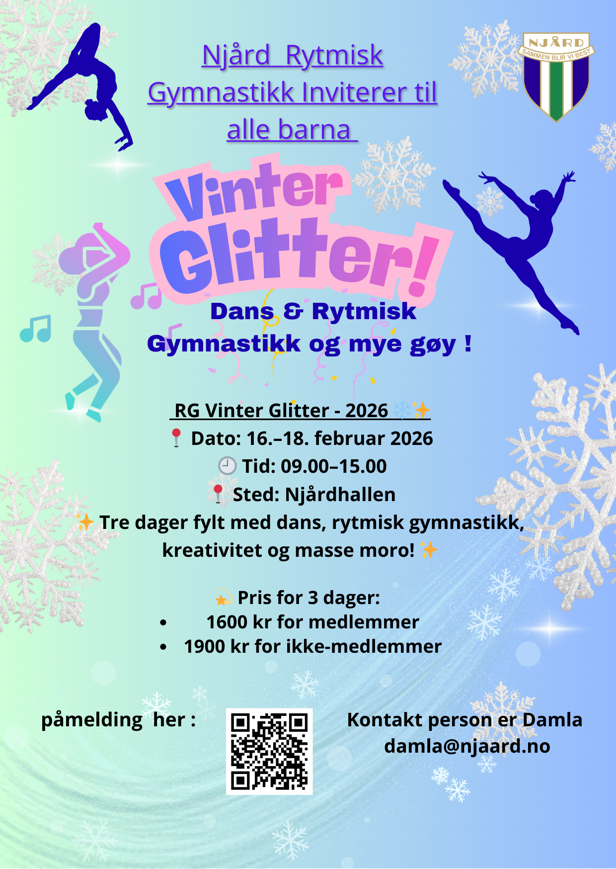 Vinter Glitter 2026 i uke 8 (mandag-onsdag)