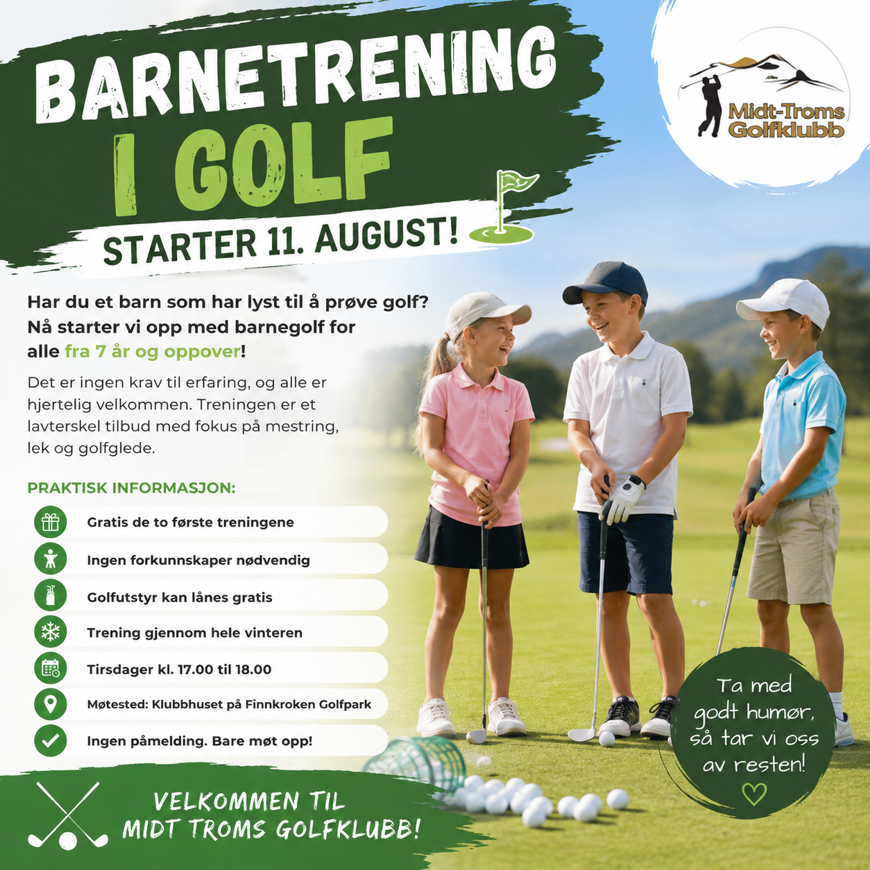 Image for ⛳️ BARNETRENING I GOLF STARTER 11. AUGUST! 