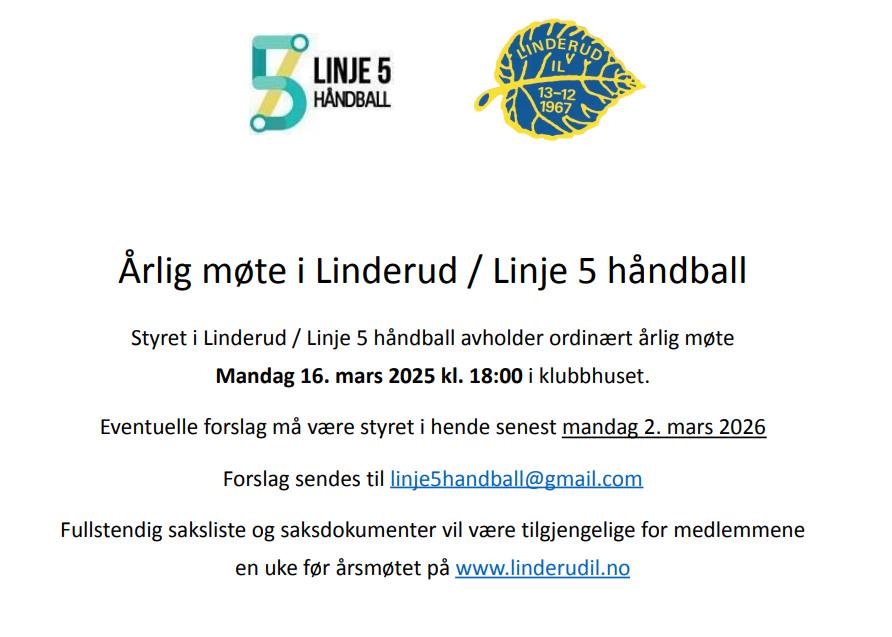 Årlig møte håndballen 