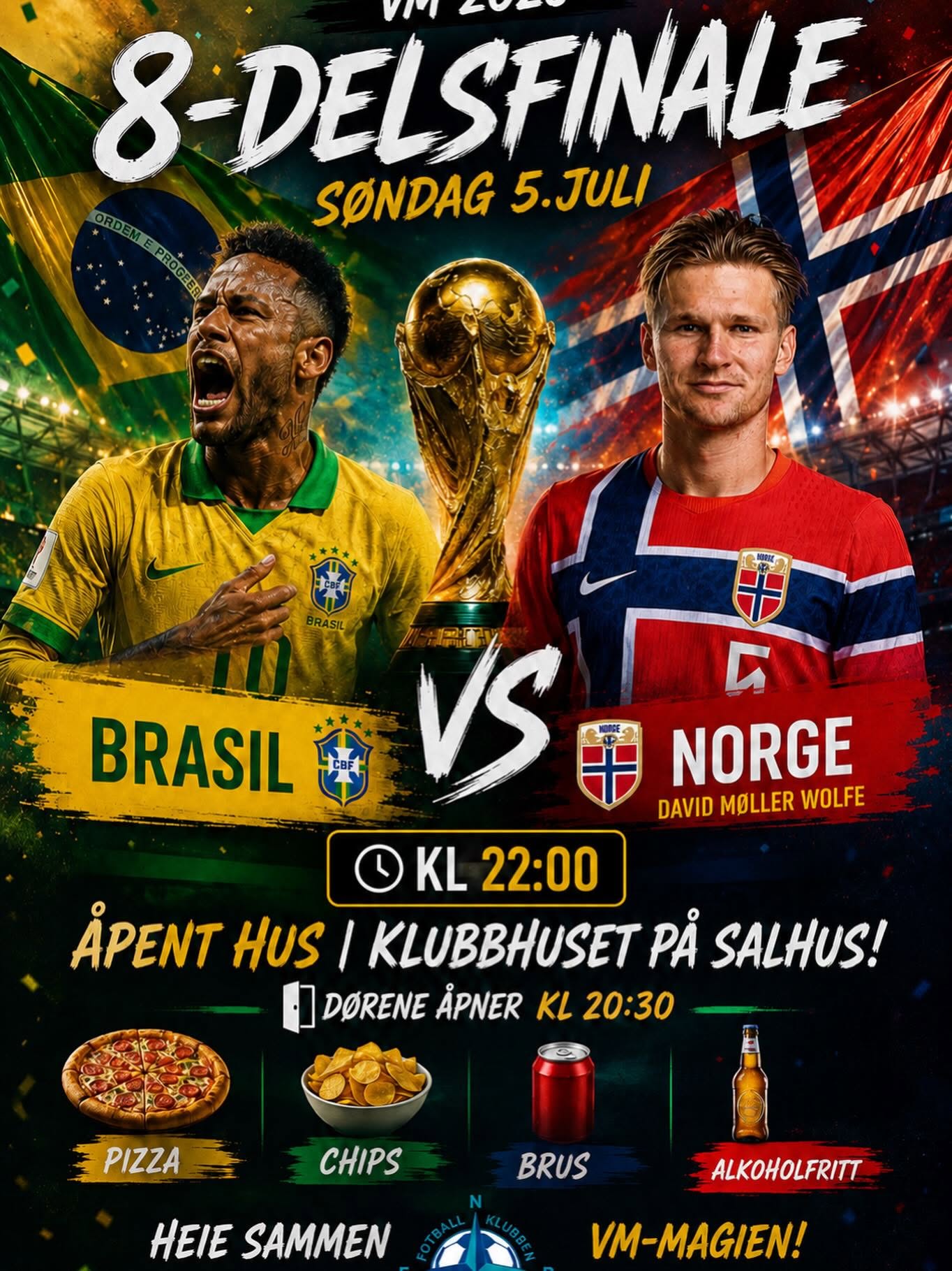 Image for Brasil–Norge på storskjerm i klubbhuset!
