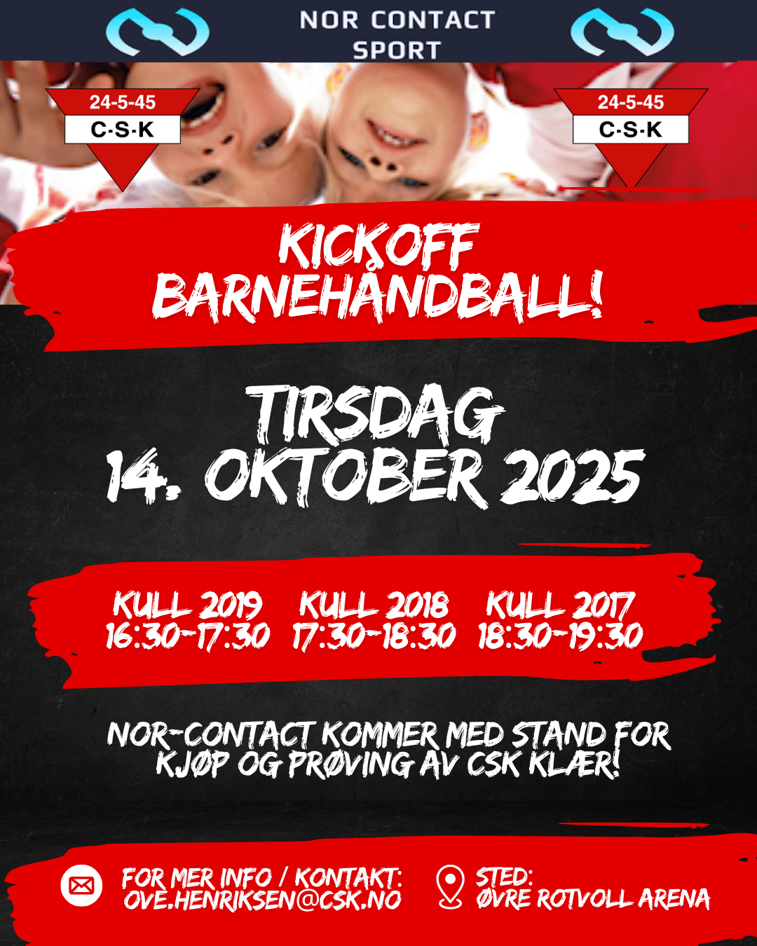 Image for Kick-off CSK barnehåndball for kull 2019-2017!
