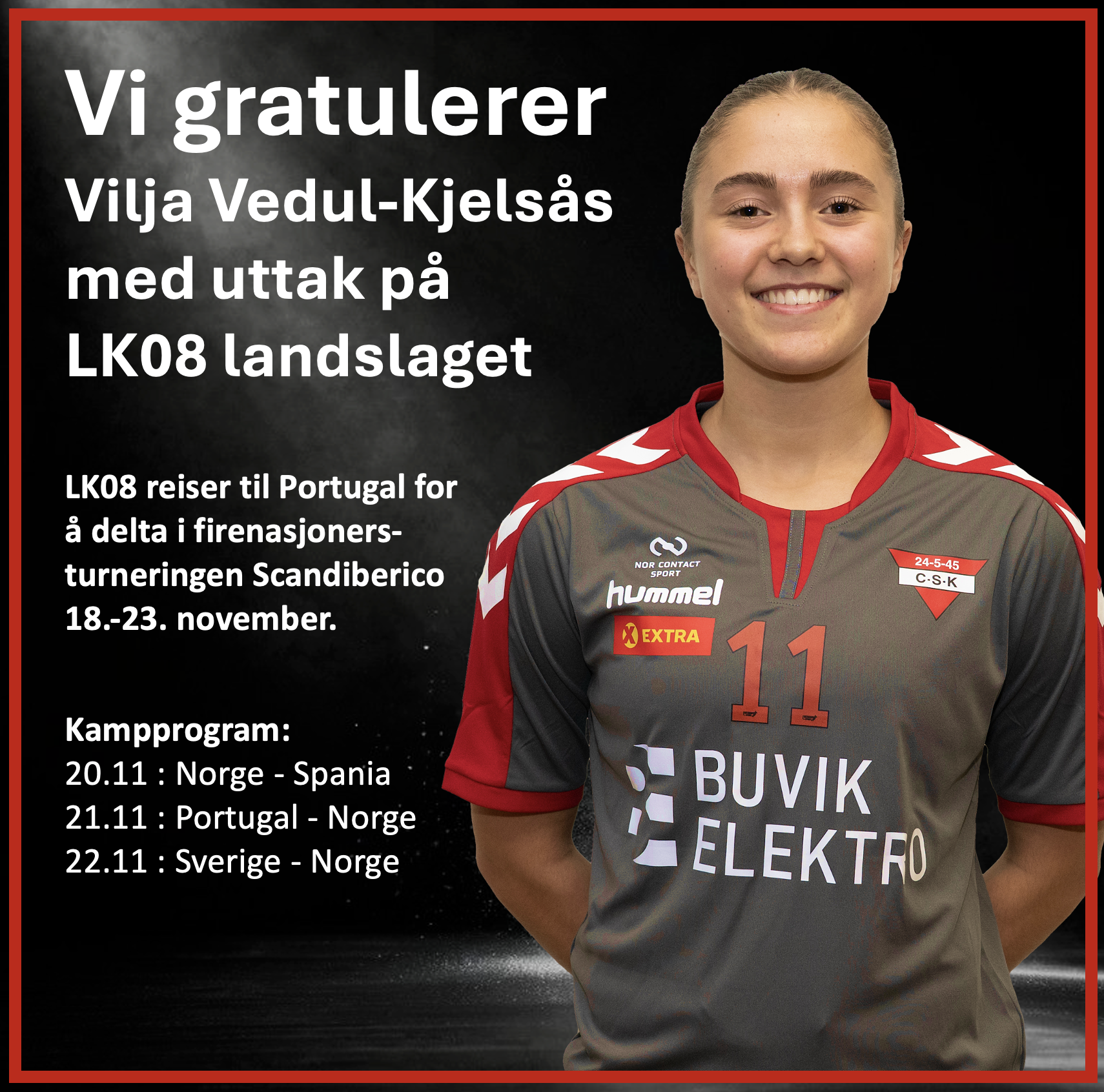 Image for Vilja Vedul-Kjelsås på LK08-landslaget!