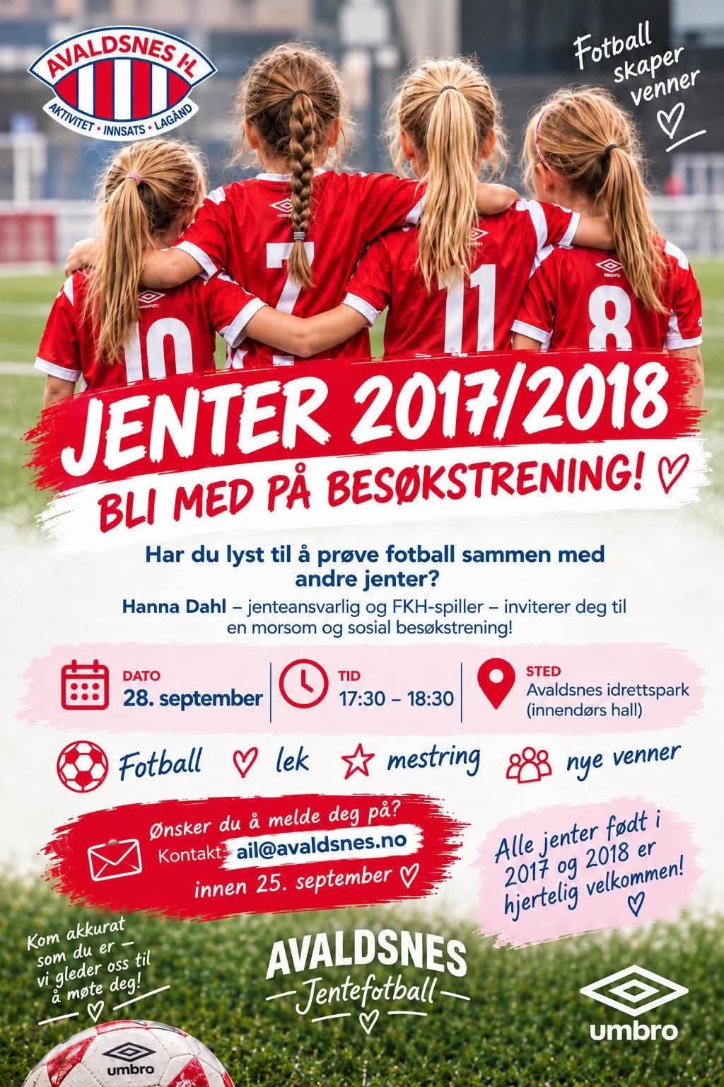 Image for Besøkstrening for jenter 2017/2018