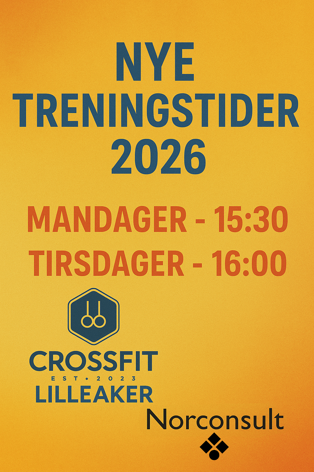 Timeendring f.o.m 5. januar 2026