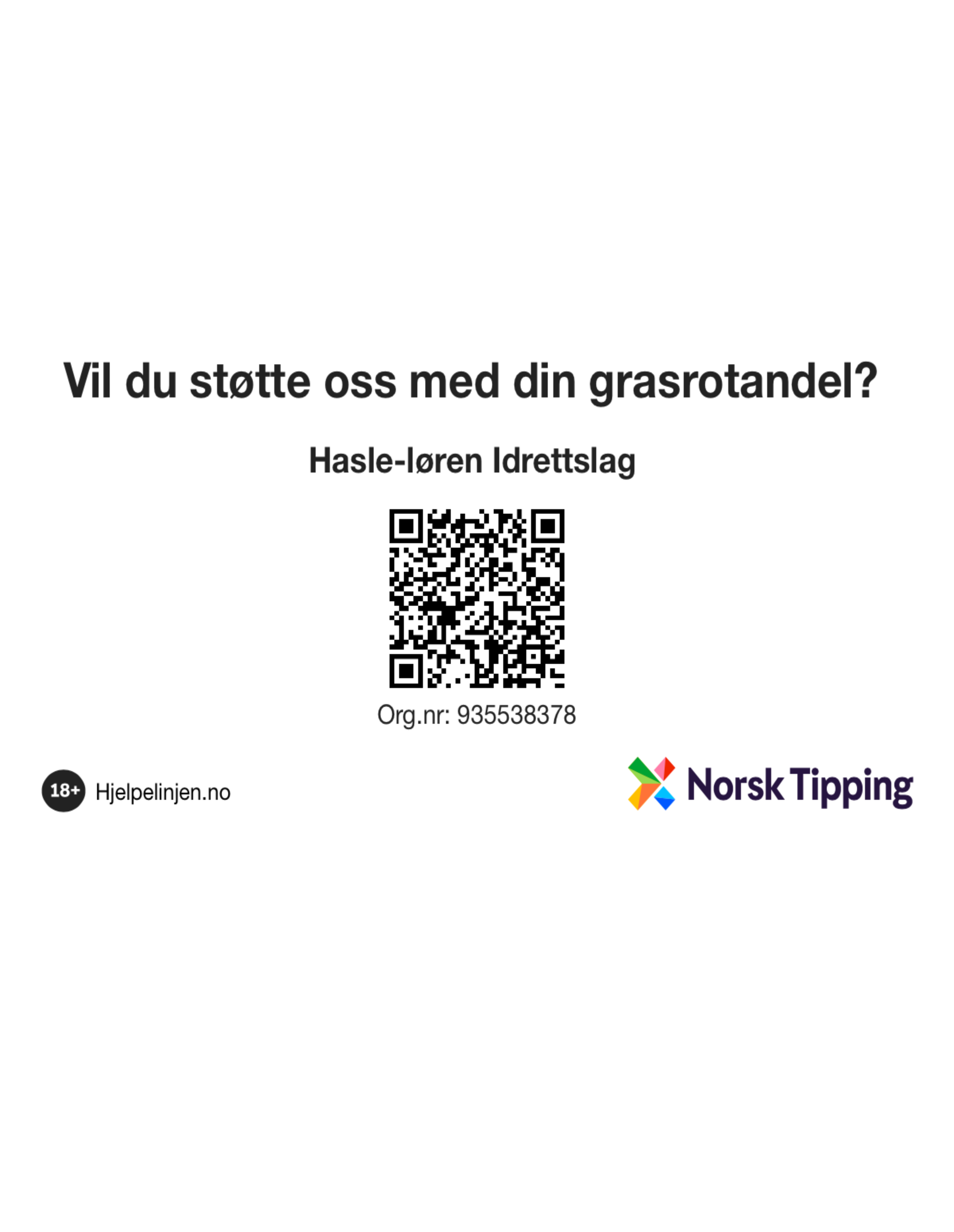 Image for Velg Hasle-Løren som din grasrotmottaker – helt gratis