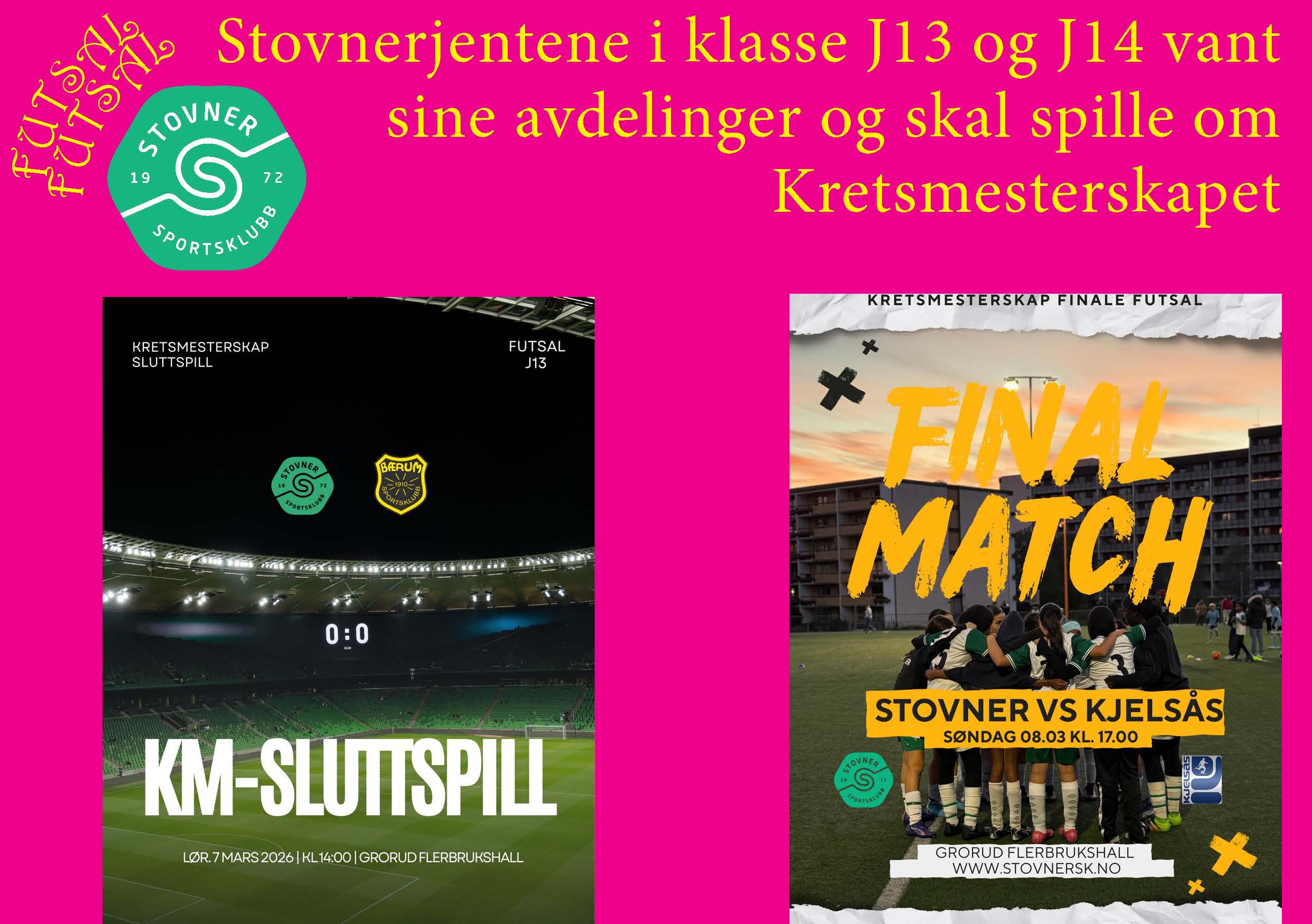 J13 og J14 topper sesongen med å spille om Kretsmesterskapet