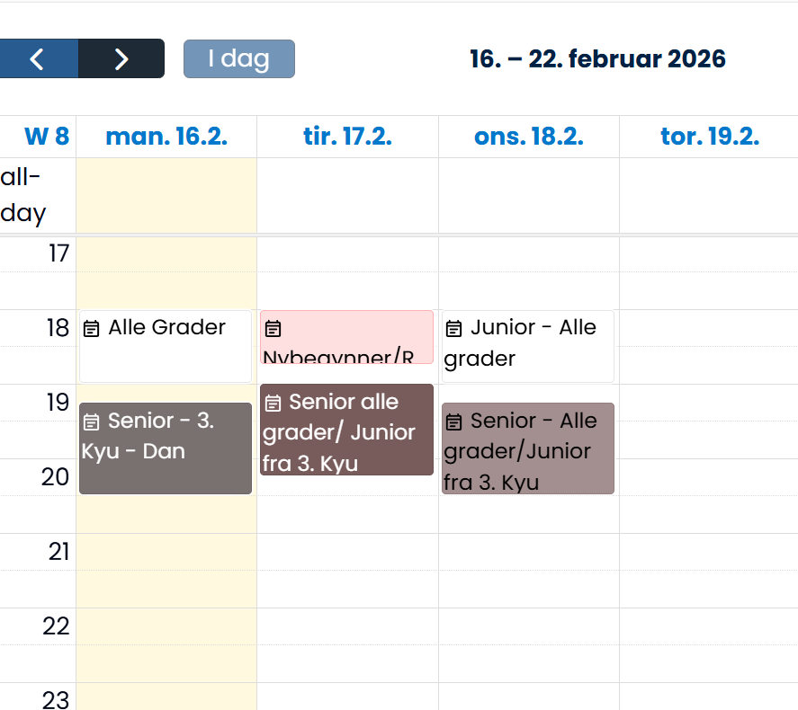 Image for Treningstider 2026