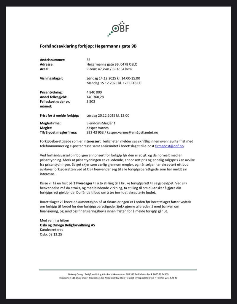 Forhåndsavklaring andel 35