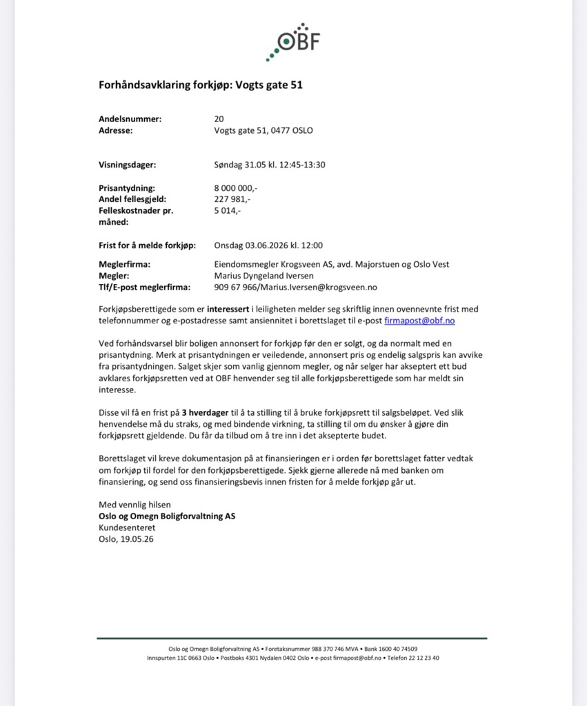 Forhåndsavklaring andel 20
