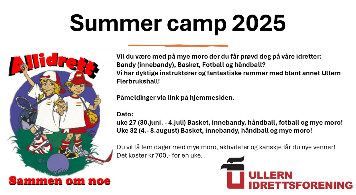 Sommer Camp 2025 for deg mellom 5 og 12 år!