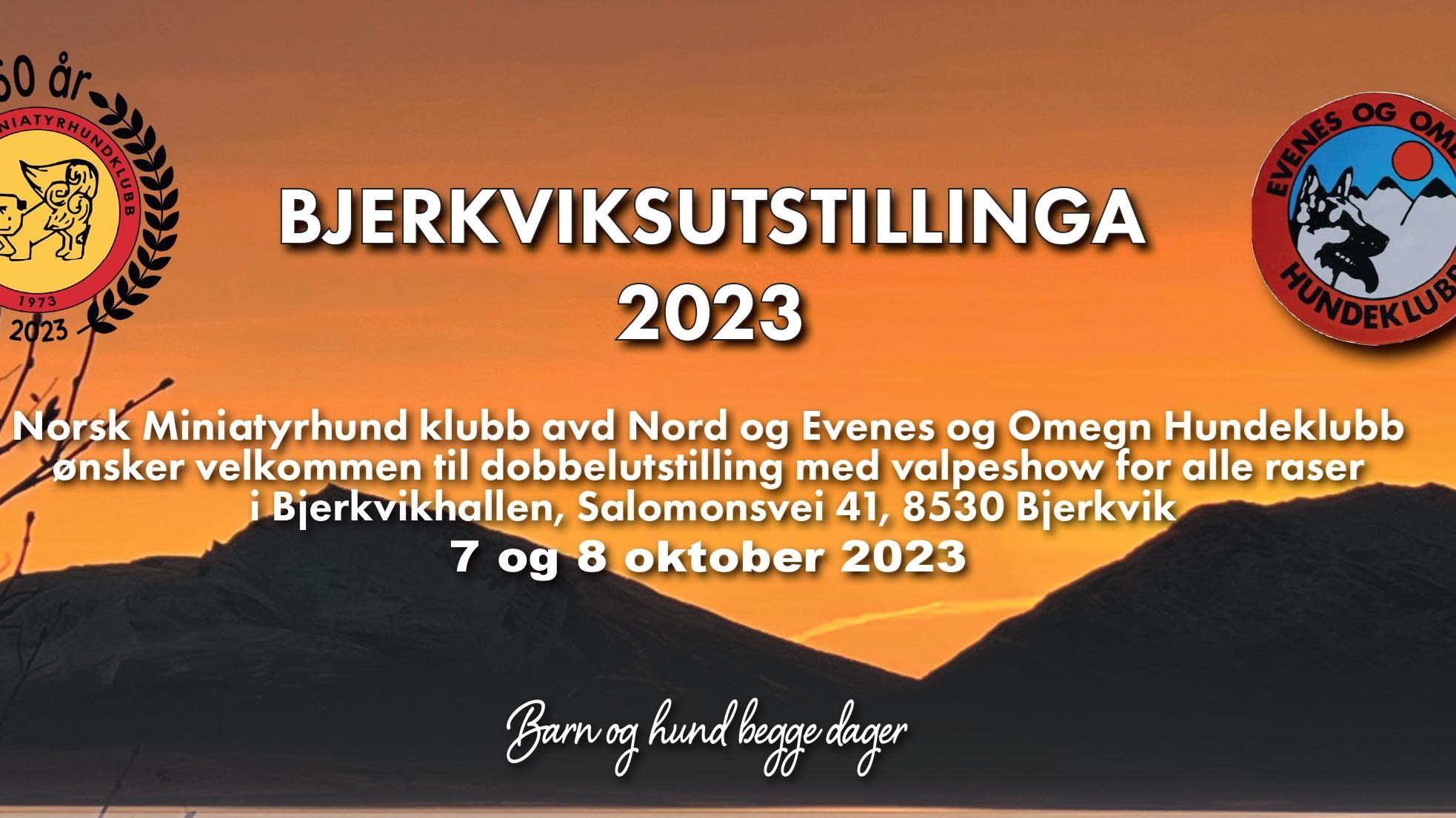 Hundeutstilling i Bjerkvikhallen 7. og 8.oktober