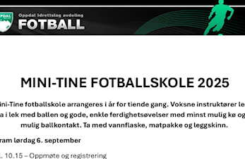 Mini-Tine Fotballskole 2025