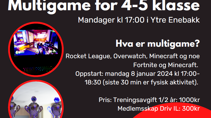 Multigame for 4-5 klasse fra 8.jan 2024