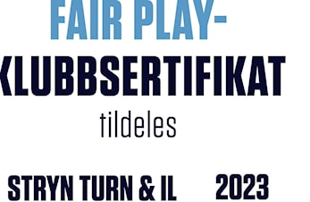Fair Play - sertifikat til Stryn Fotball!