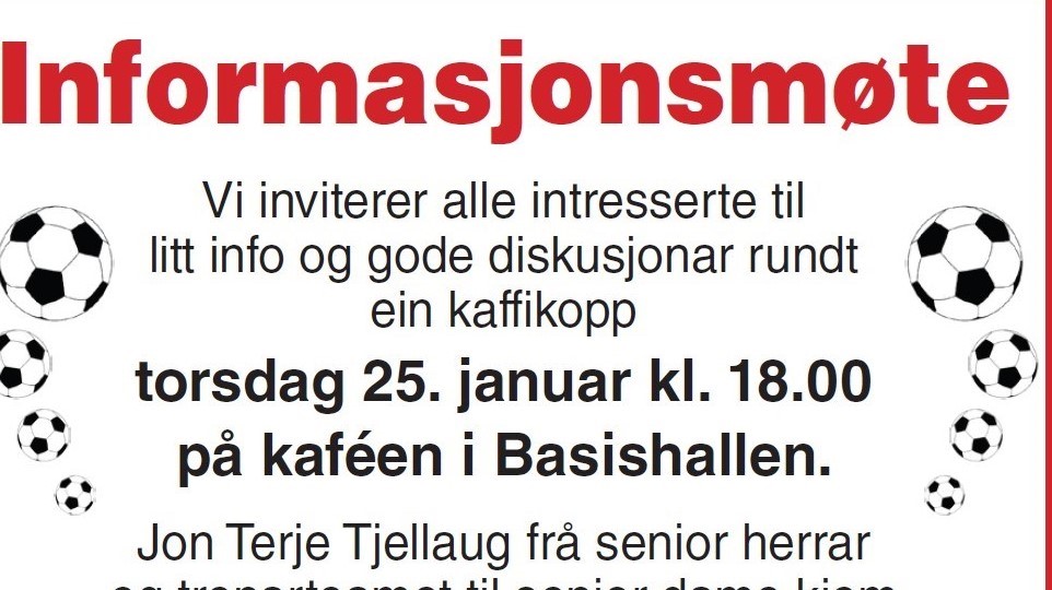 Informasjonsmøte Stryn Fotball