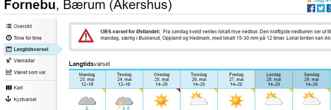 Flott værvarsel til årets Fornebuløp