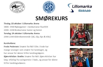 Smørekurs 22. og 24. oktober