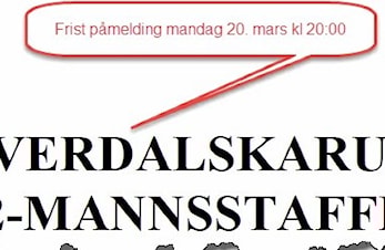 Resultater fra Verdalskarusellen tirsdag 21. mars