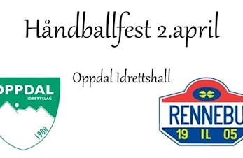 Håndballfest i Oppdal Idrettshall søndag 2. april!