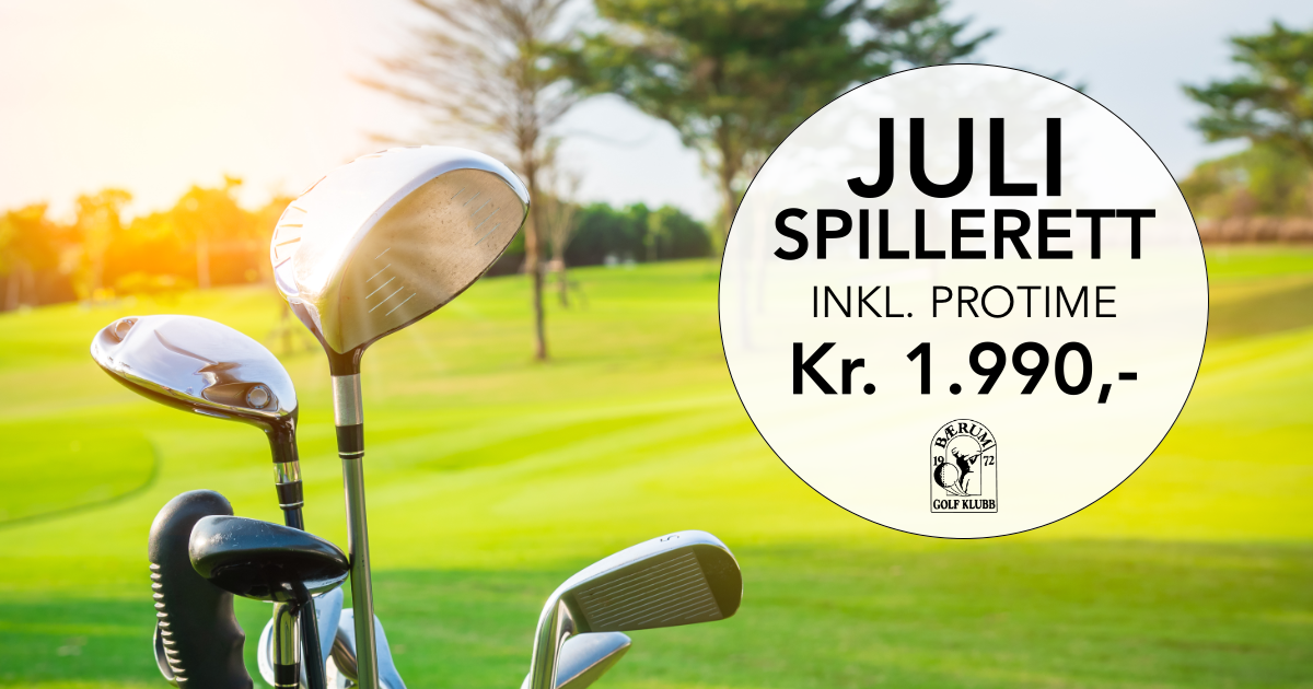Bærum Golfklubb tilbyr spillerett ut juli