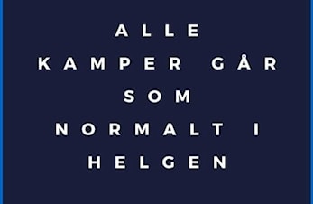 Lommedalshallen spilles som normalt denne helgen.