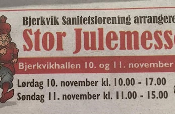 Julemesse i Bjerkvikhallen