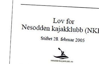 Lov for Nesodden kajakklubb er oppdatert i tråd med vedtak på Idrettstinget