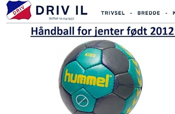 Håndball for jenter født 2012, oppstart 09.10.20