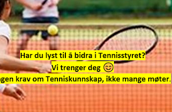 Årlig møte i Driv IL Tennis mandag 1. feb 2021 klokken 19.00 via Teams
