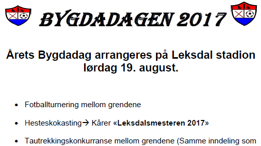 Bygdadagen 2017