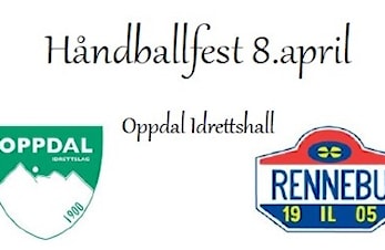 Håndballfest i Oppdal Idrettshall søndag 8. april!