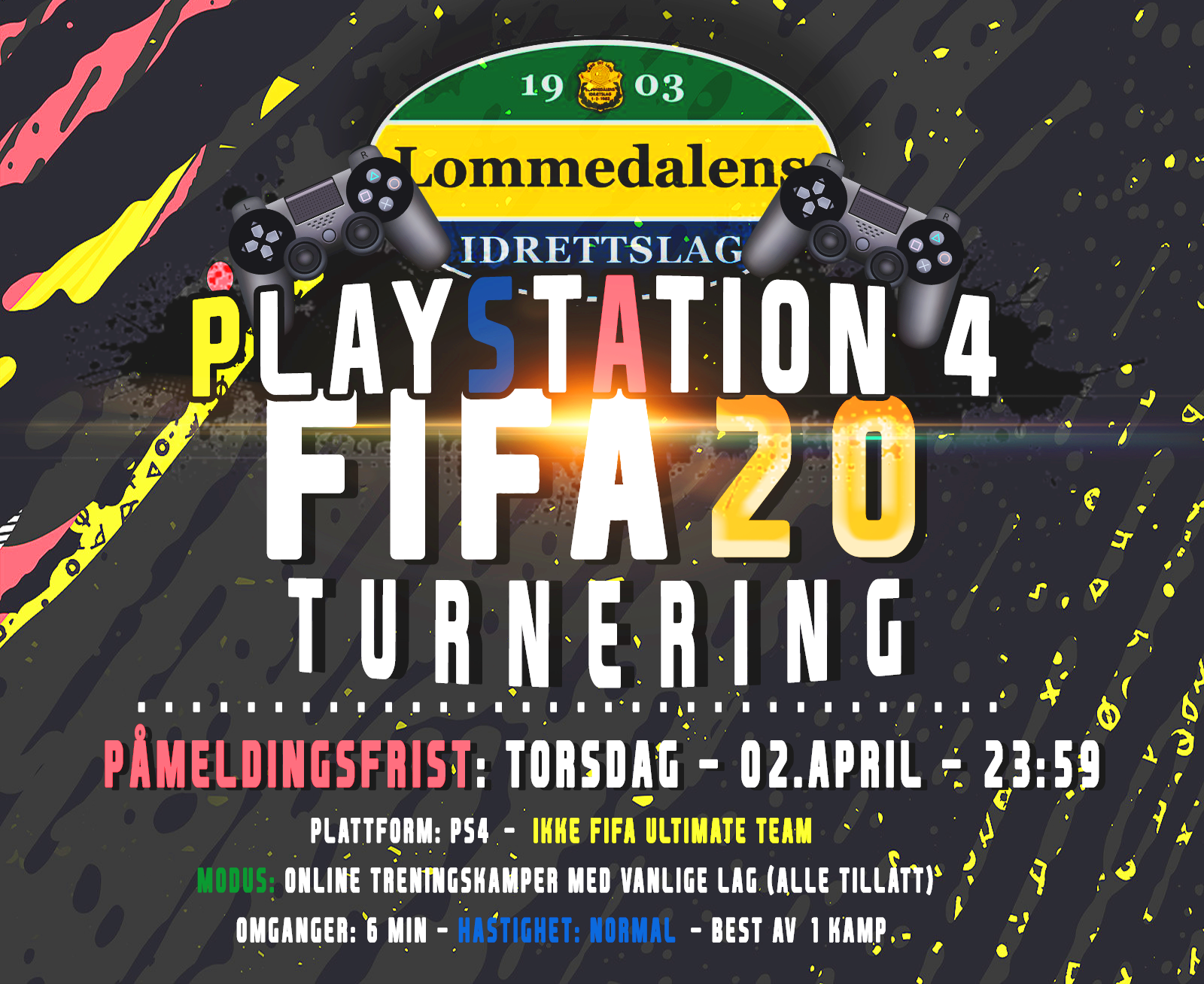 Lommedalens FIFA20 Cup - 1.runde for nivå 1 og nivå 2