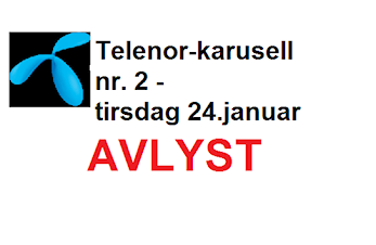Telenor-karusellrenn (klubbkarusell) tirsdag 24. januar.