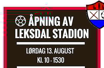 Velkommen til åpning av fotballbanen lørdag 13. august!