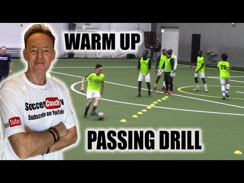 SoccerCoachTV - Warm Up Passing Drill.