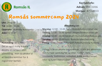 - Romsås sommercamp 2024