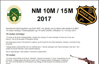 Invitasjon til NM 10 og 15 meter