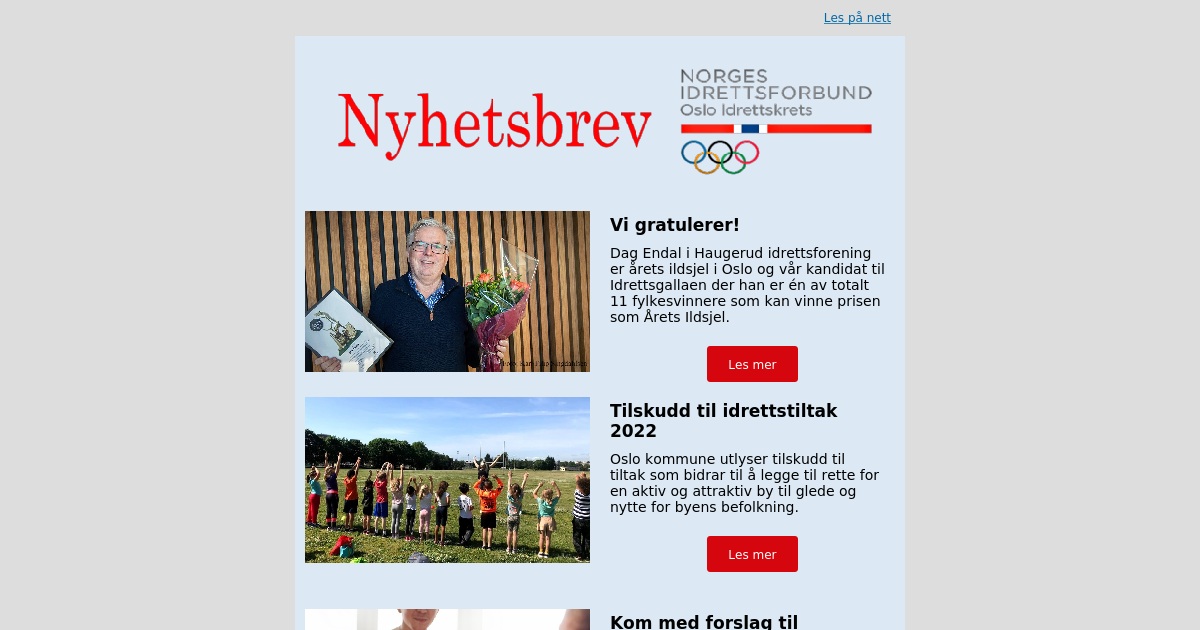 Nyhetsbrev fra Osloidretten