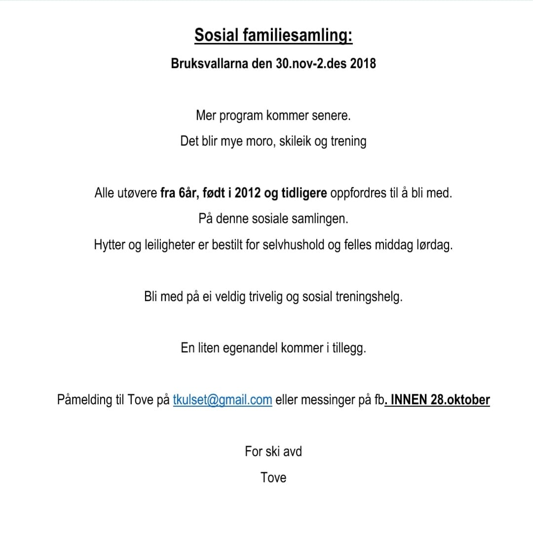 Familie samling i Bruksvallarna