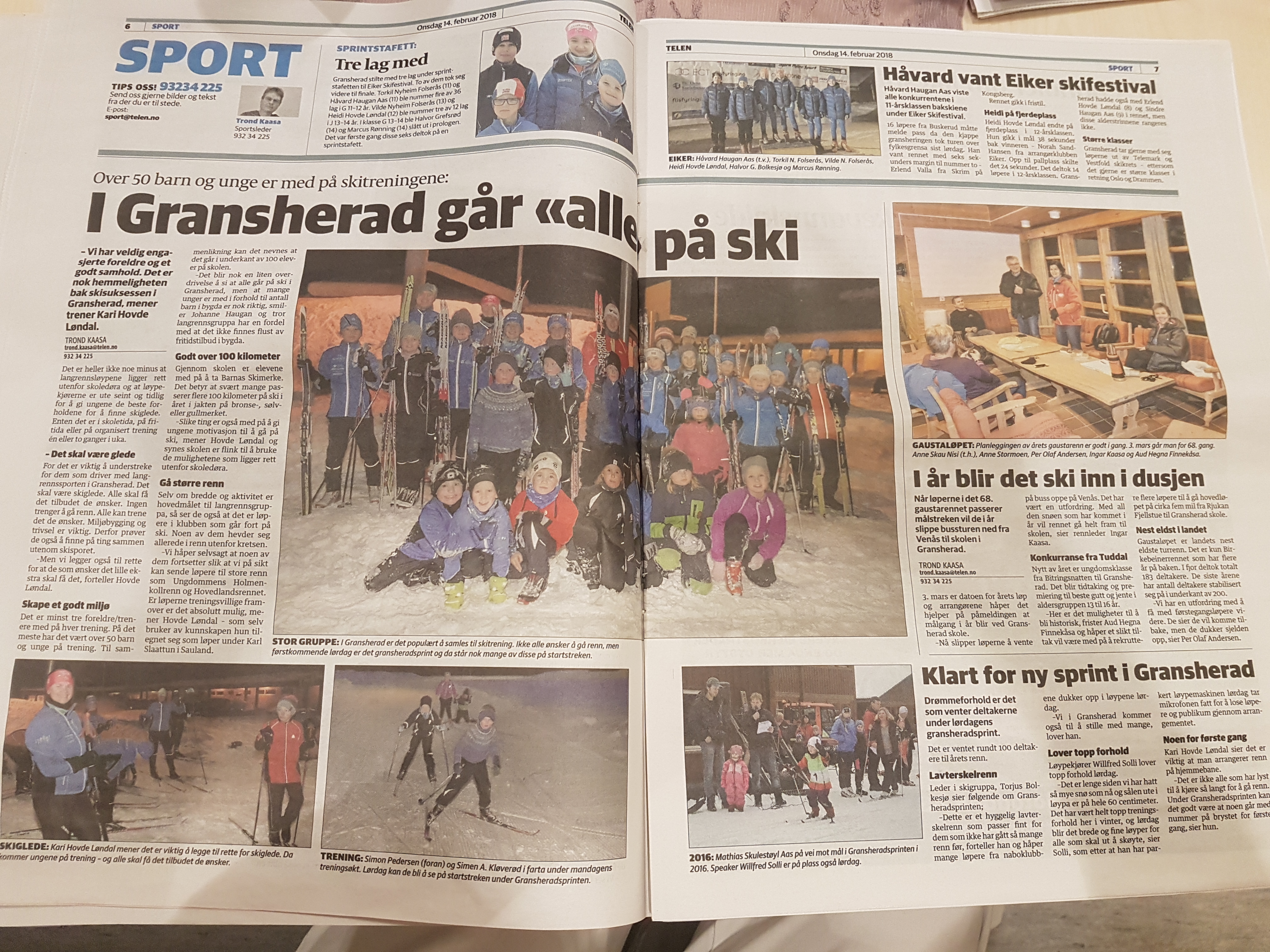 Flott oppslag i Telen om langrennsgruppa i GIL
