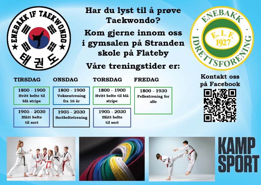 Treningstider Taekwondo