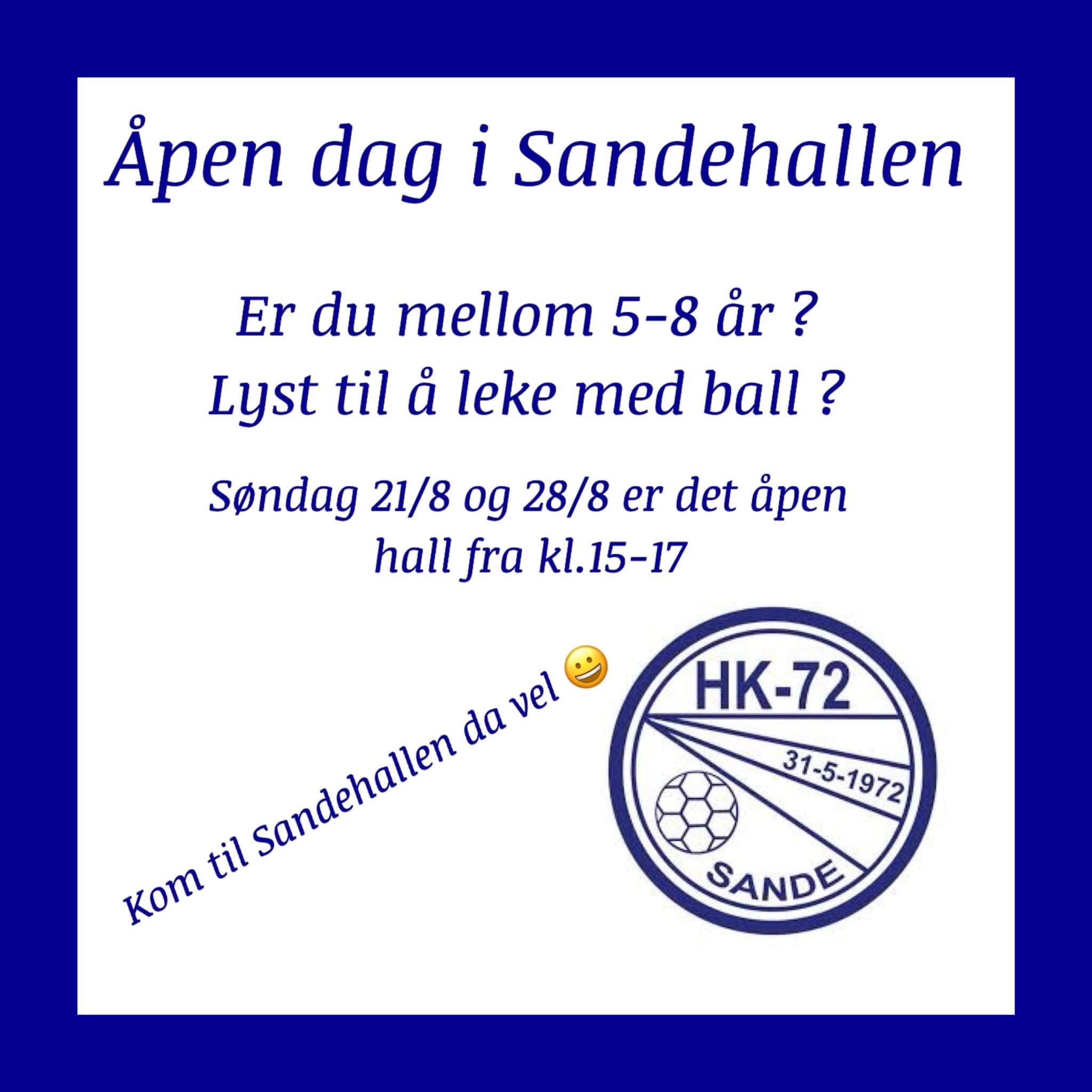 Åpen hall søndag 21/8 og 28/8