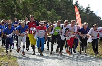 Fartsfylt KM-stafett i Fana i dag
